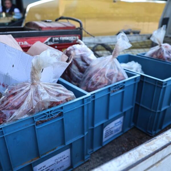 Otobüsün bagajında kaçak et bulundu!